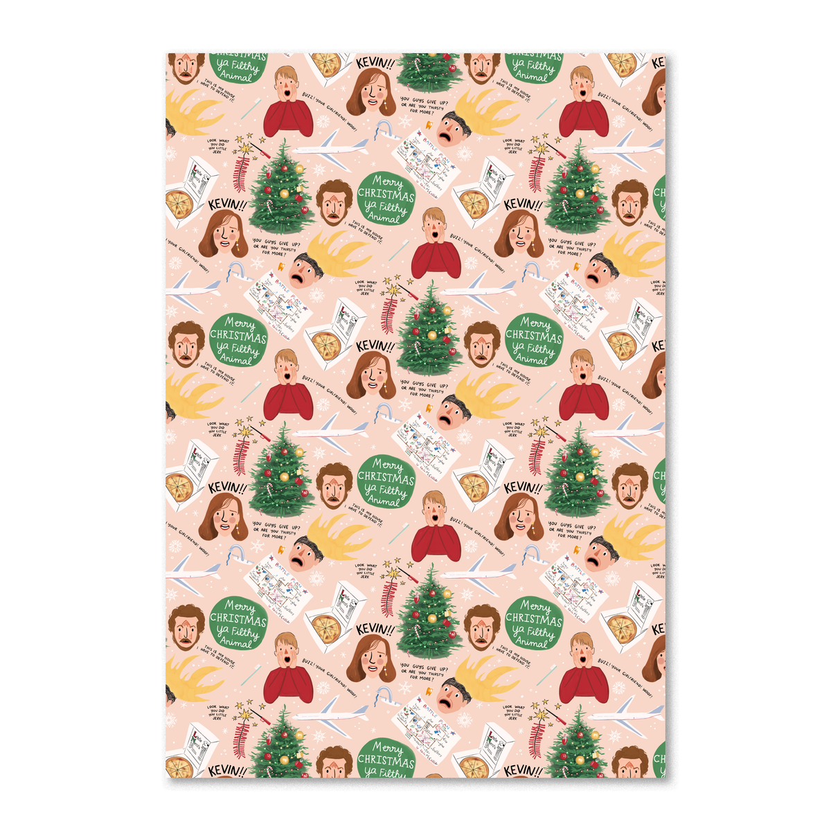 Home Alone Wrapping Paper - 3 Sheet Roll