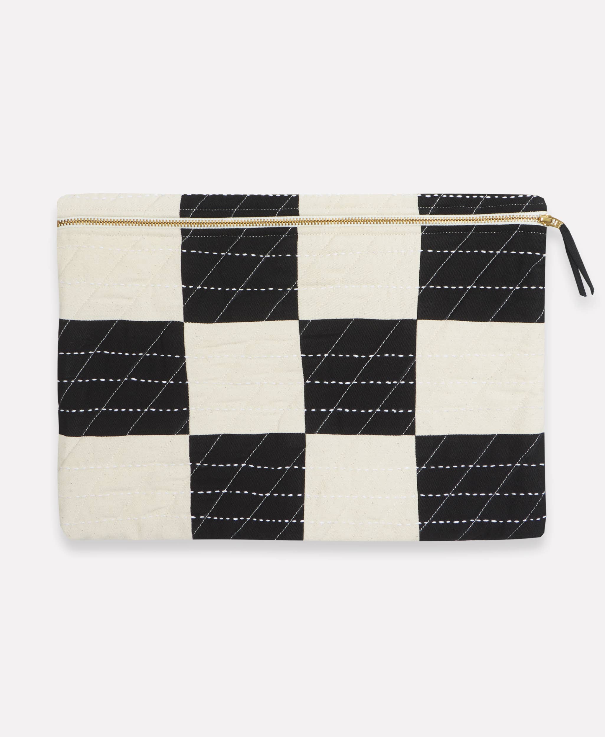 Checkered Laptop Sleeve - Charcoal
