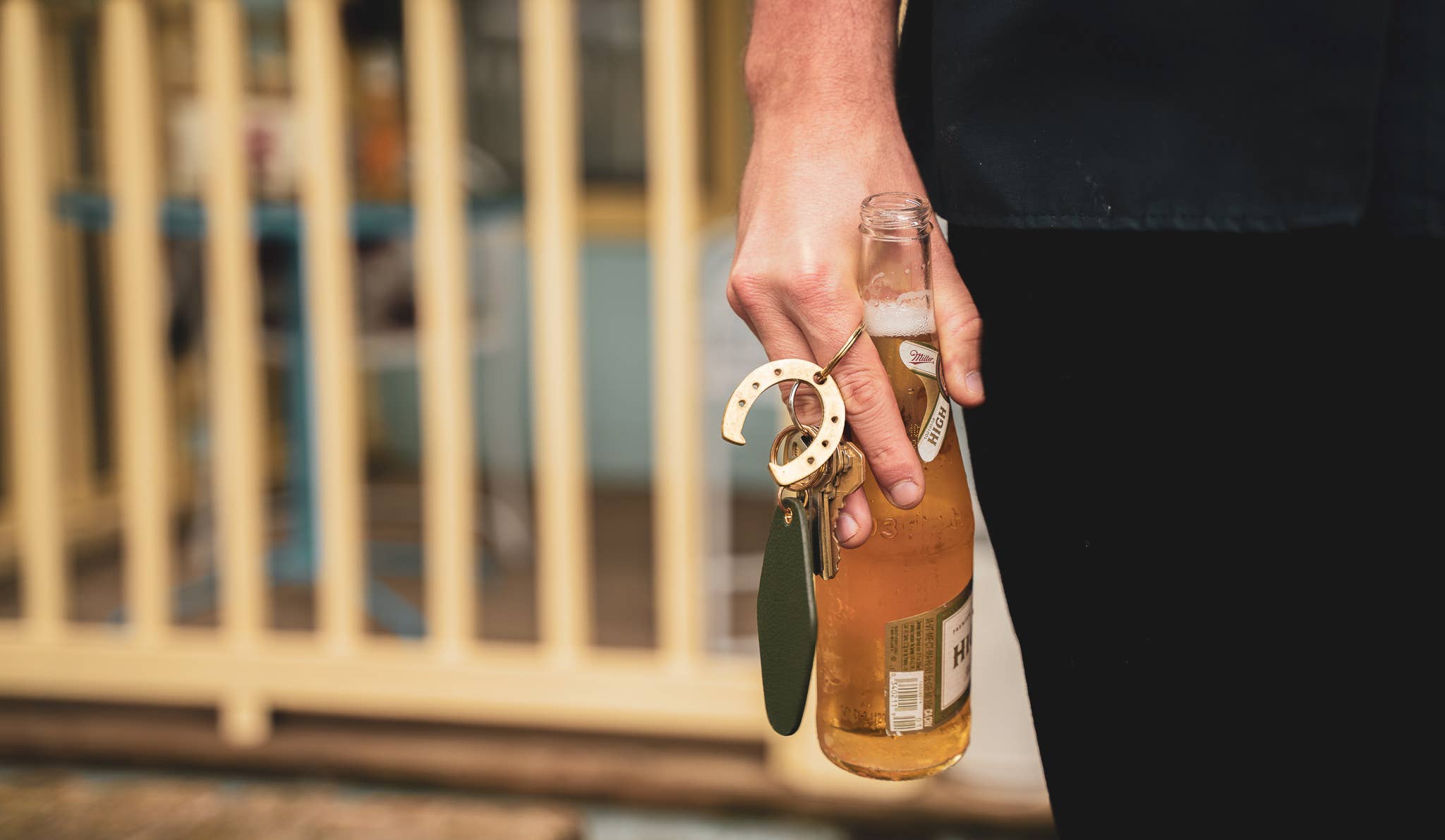 Lucky Horseshoe Keychain Bottle Opener / Brass or Steel