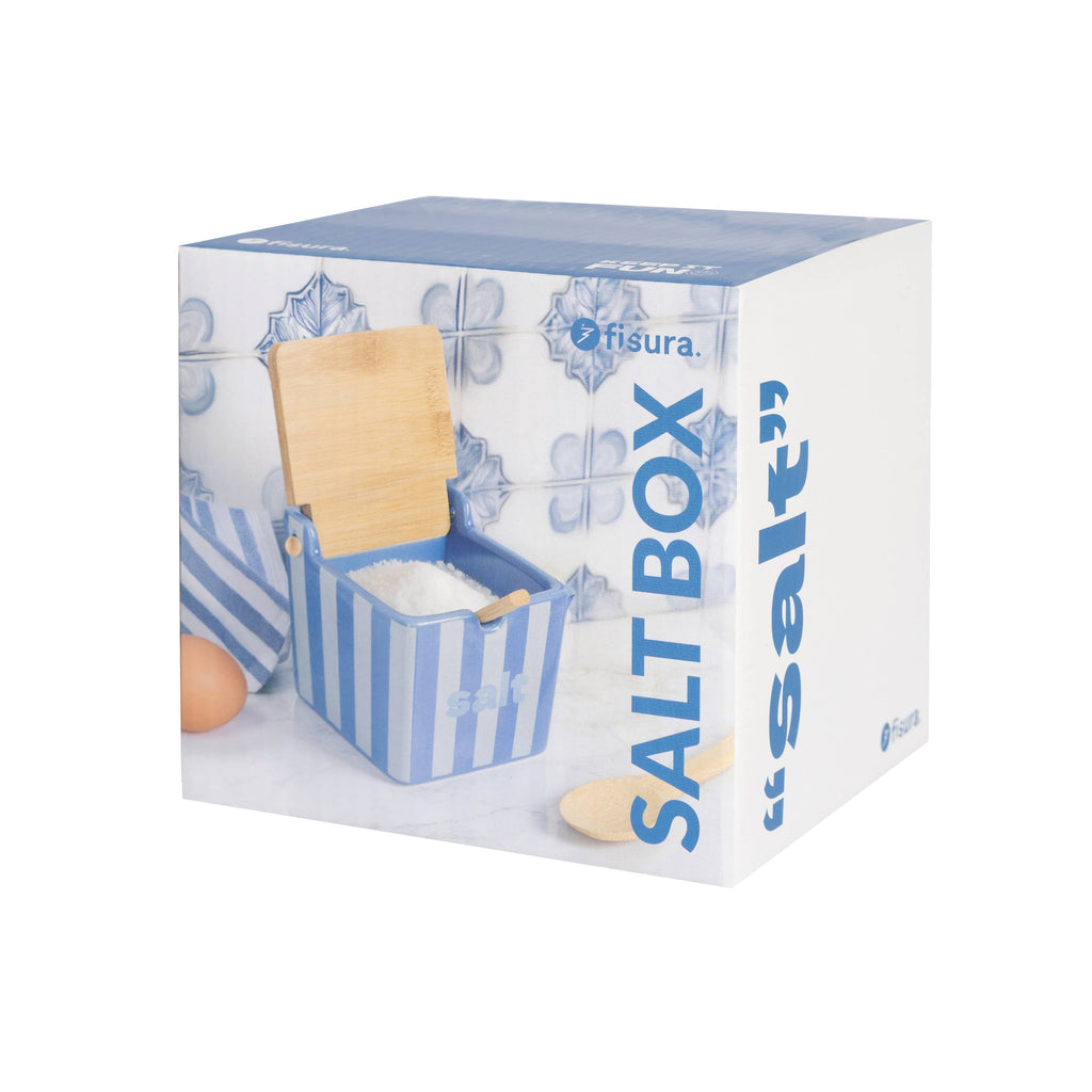 Salt shaker "Salt" Blue stripes