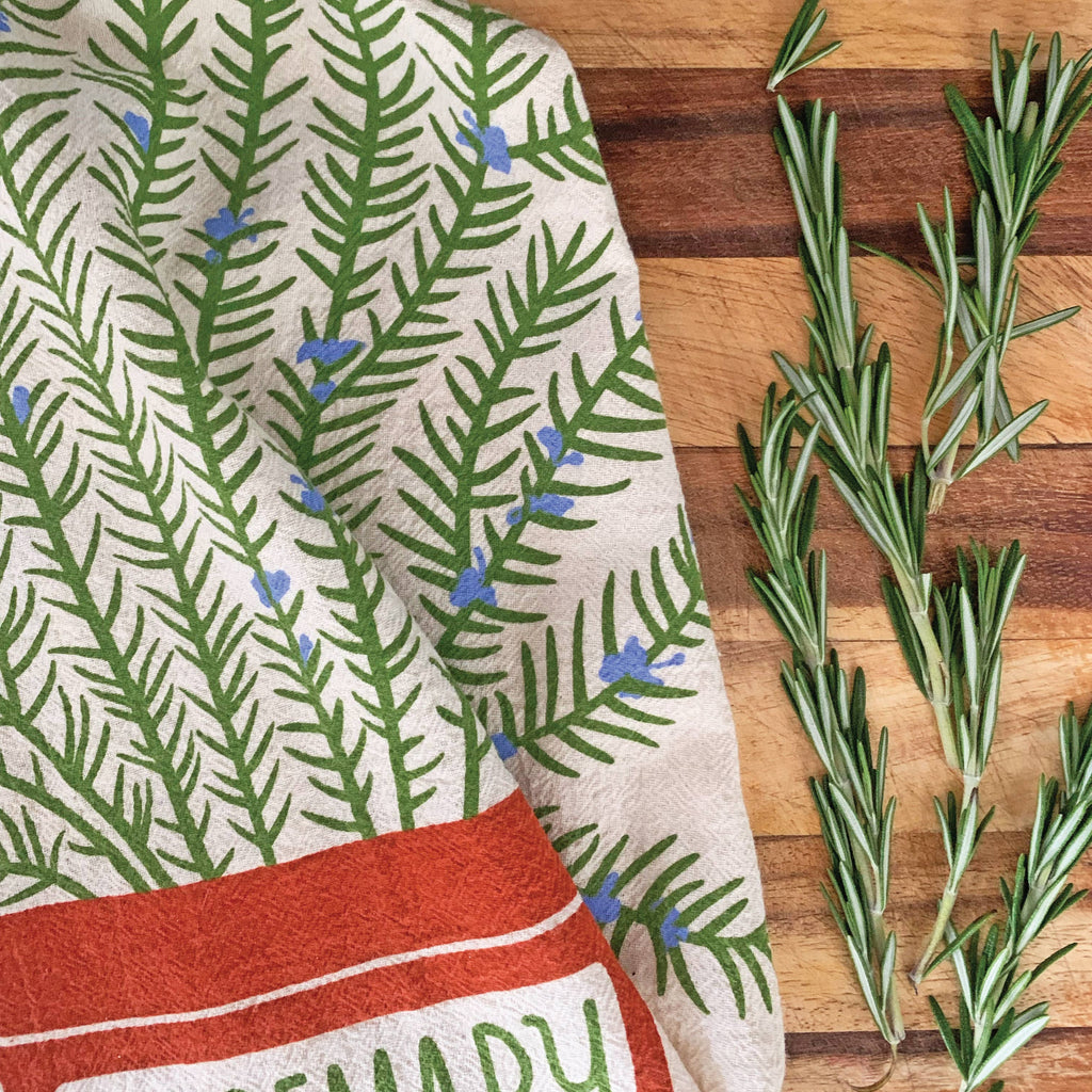 ROSE GARDEN (Rose, Rosemary) - Tea Towel Set of 2