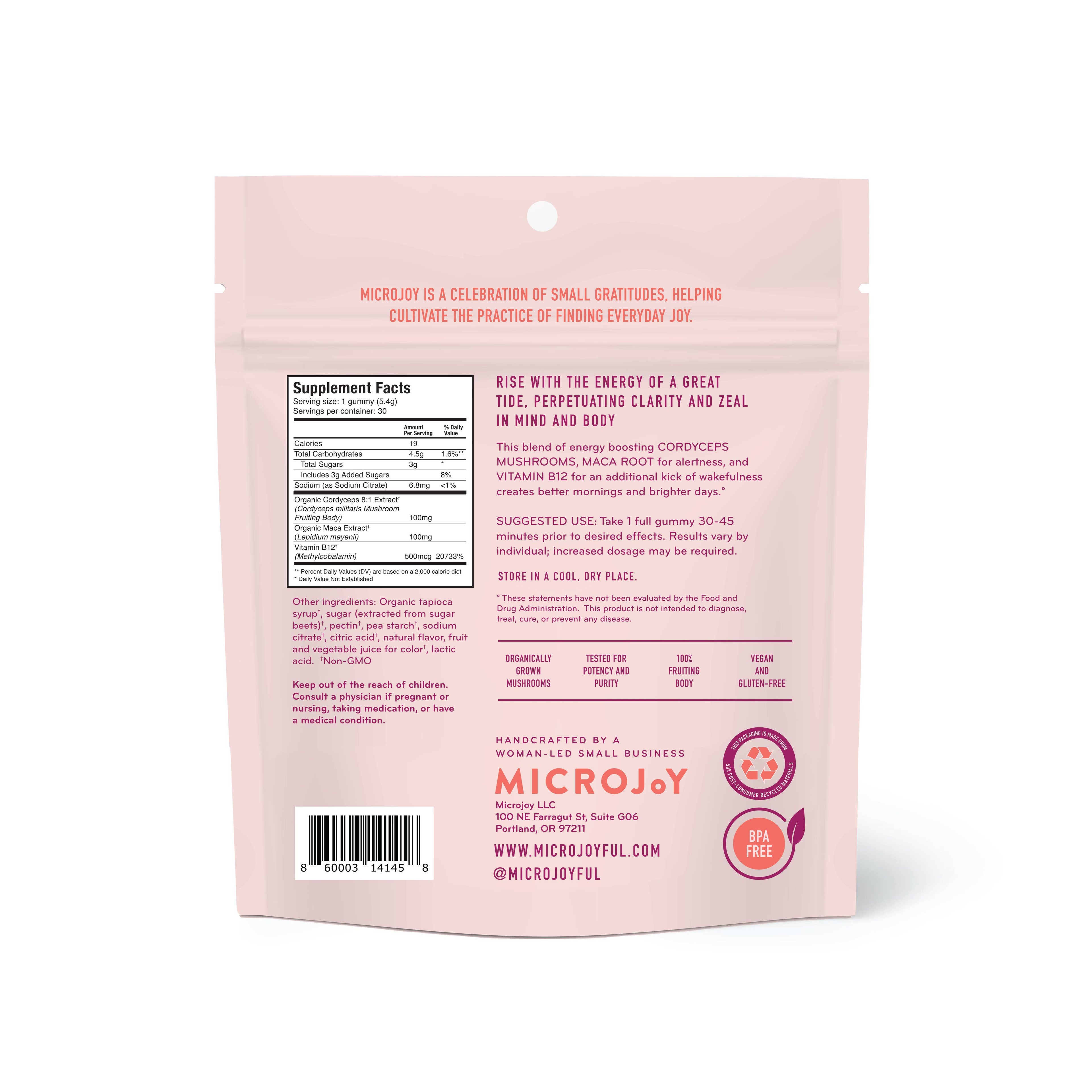 Motivate Mushroom Gummies (30) / Vegan Supplement / Energy