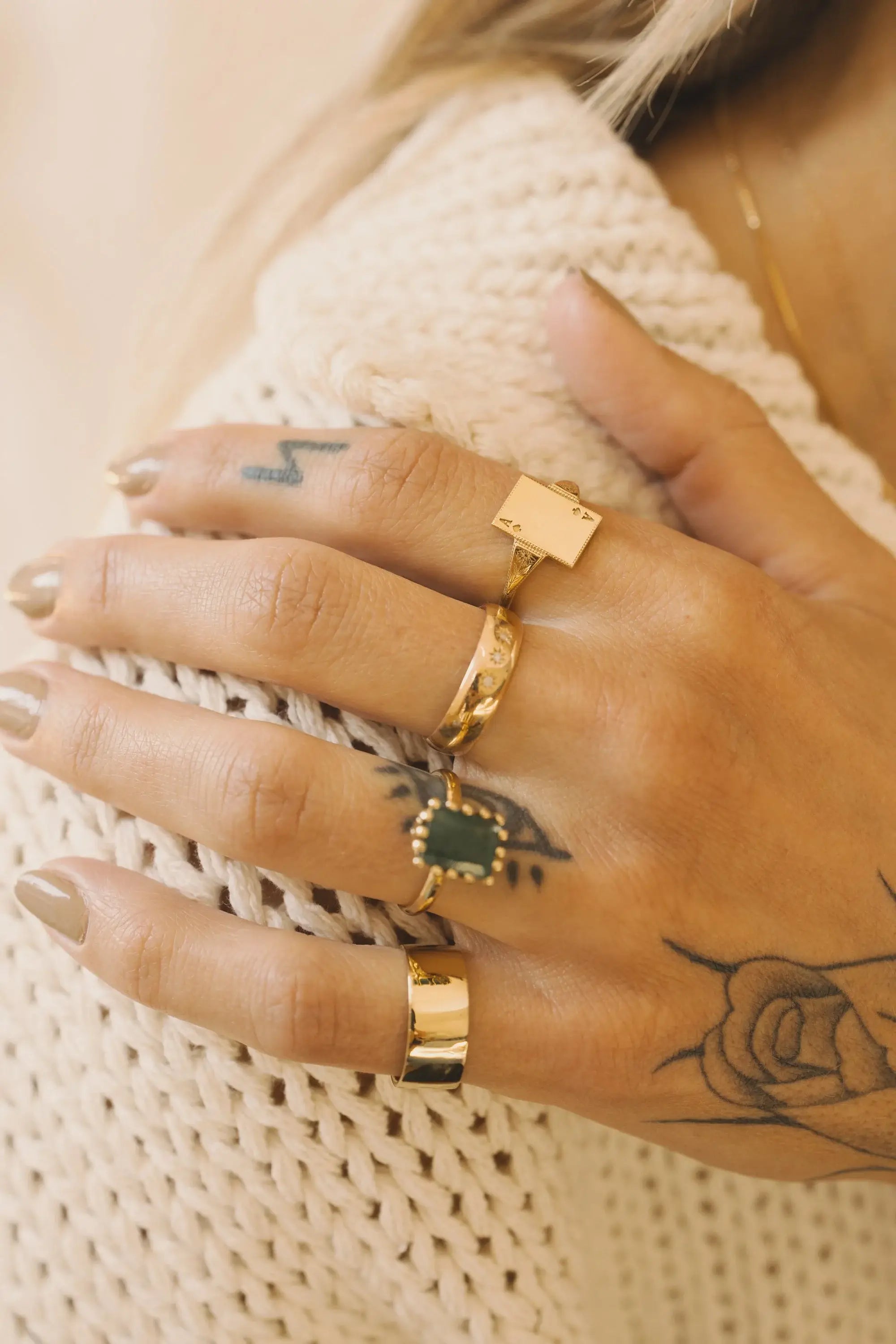 Ramona Ring - Raw Emerald