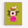 Hot Pink - Floral Illustration Print