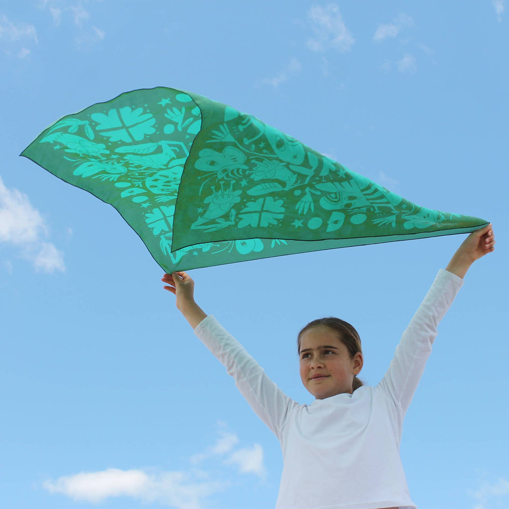 Night Pollinators Scarf | 100% Silk Bandana | Women's Scarf