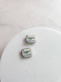Sardine stud earrings