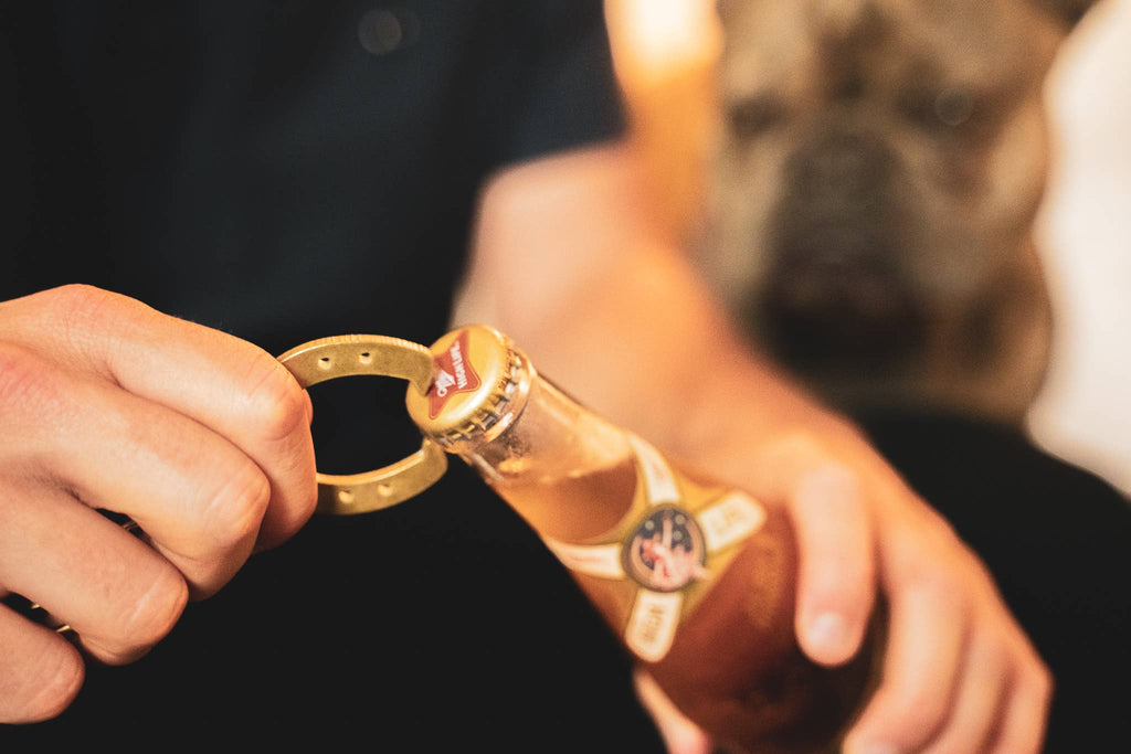 Lucky Horseshoe Keychain Bottle Opener / Brass or Steel