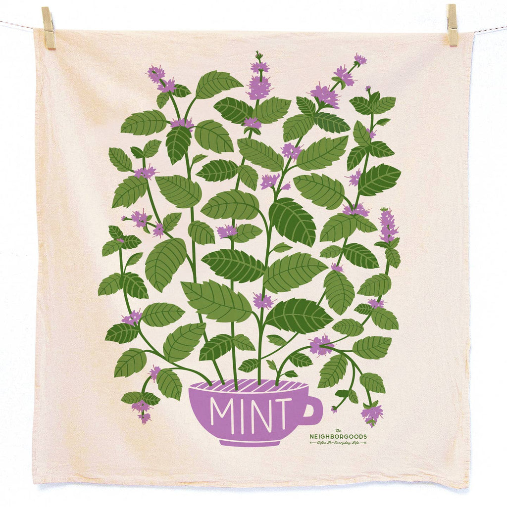 I LILAC PURPLE (Mint, Lilac) - Tea Towel Set of 2