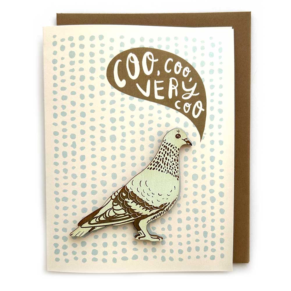 Coo coo coo - Pigeon Magnet w/Card
