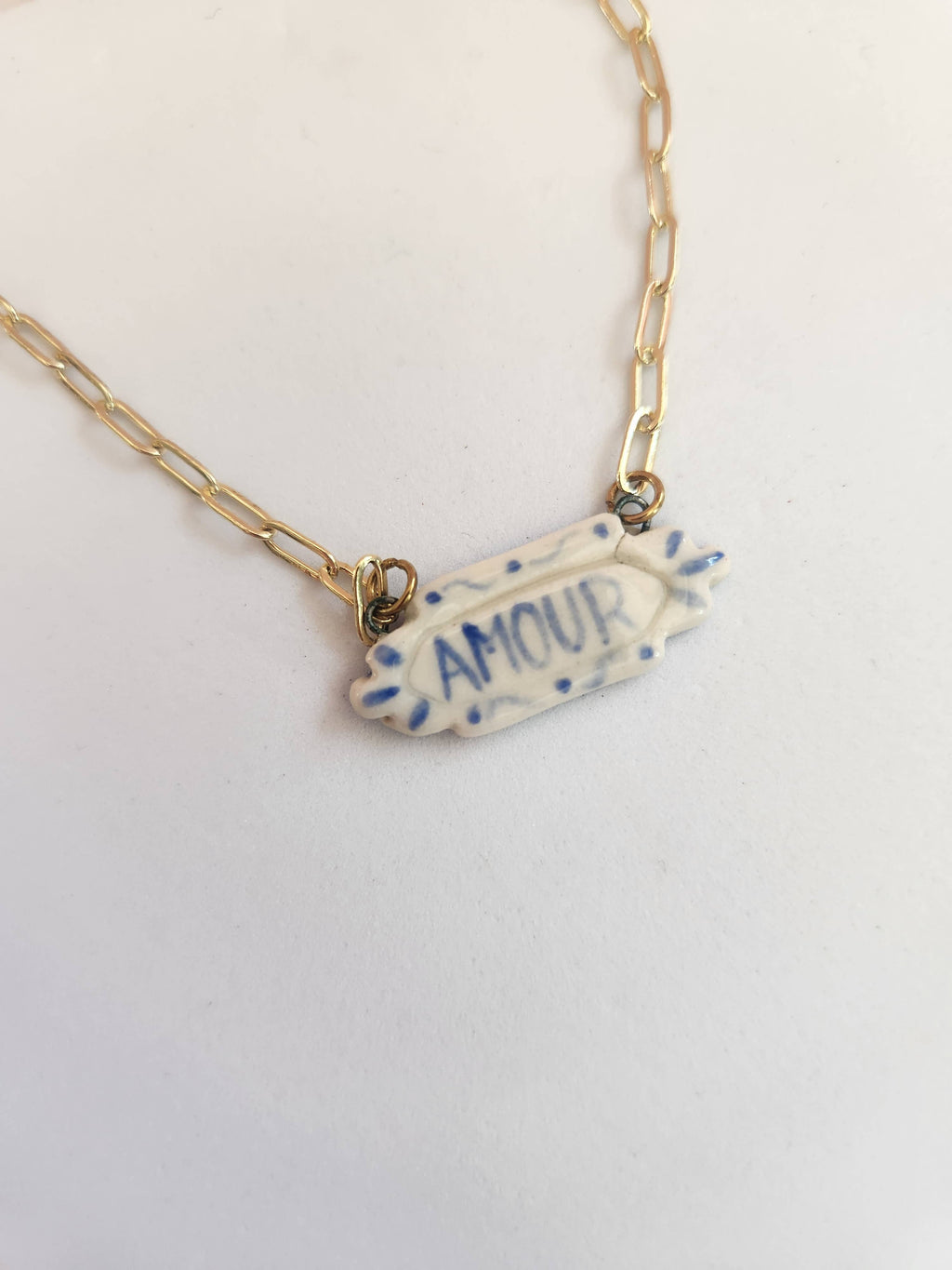 Bonjour Pendant Necklace