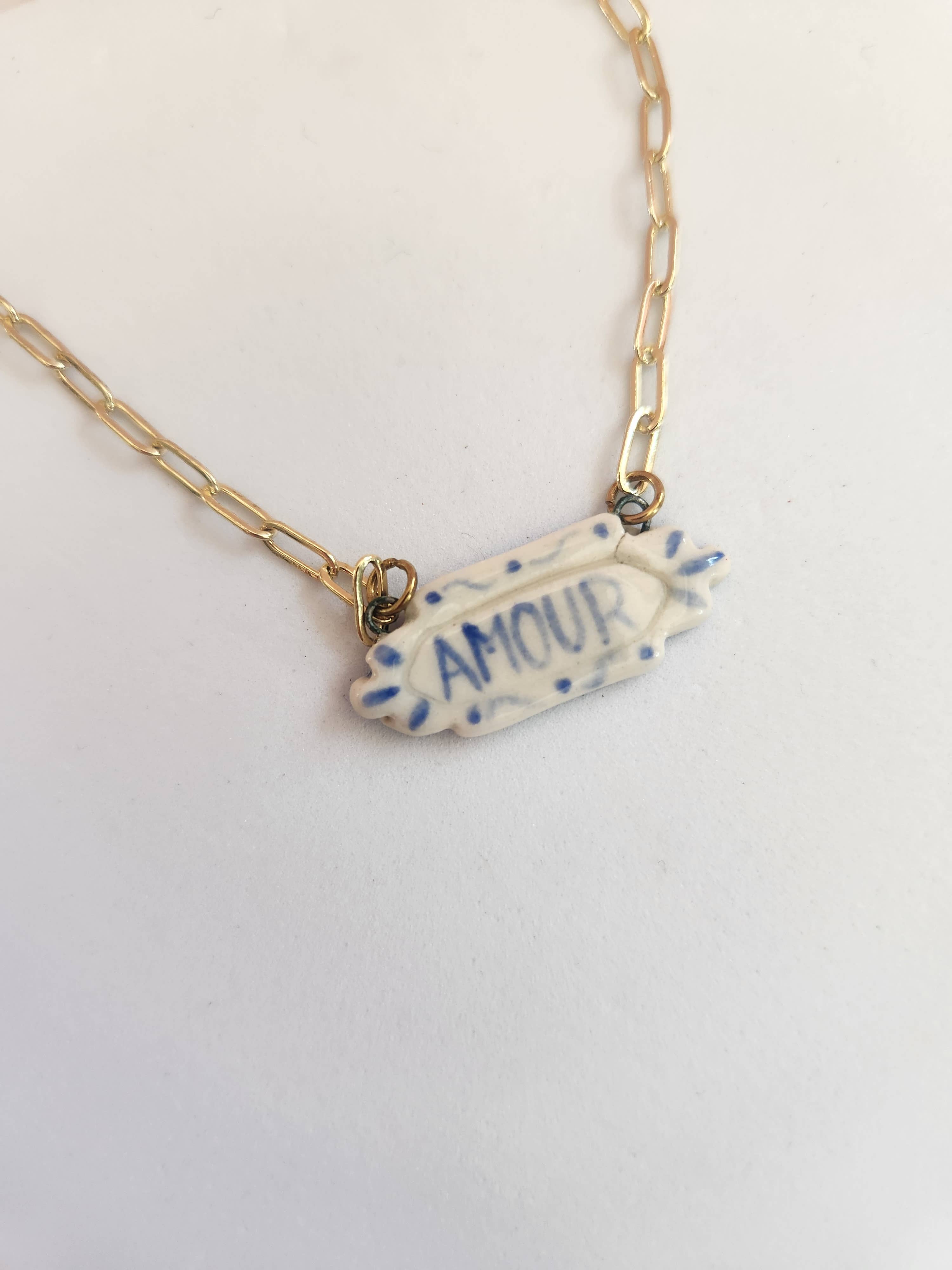 Bonjour Pendant Necklace