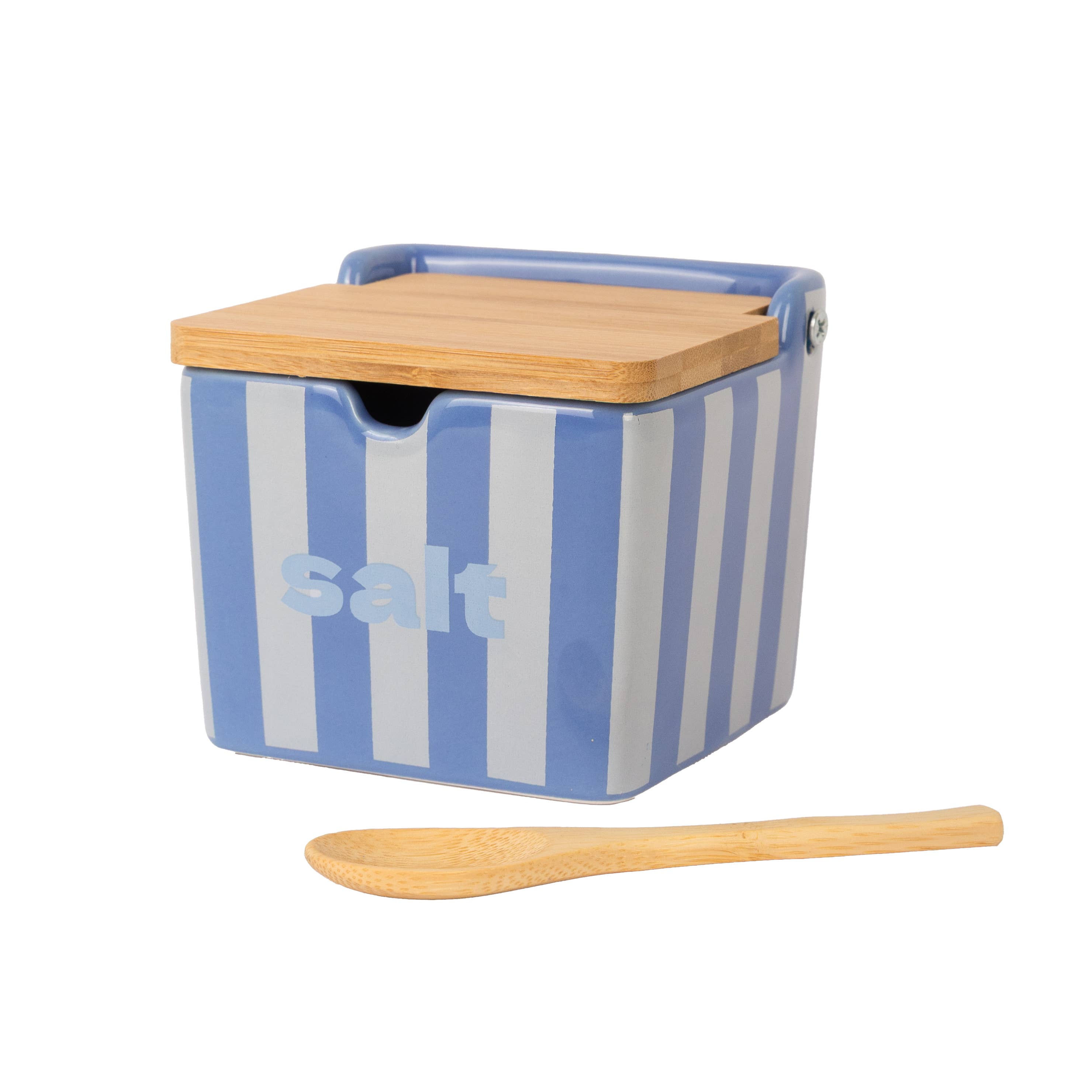 Salt shaker "Salt" Blue stripes