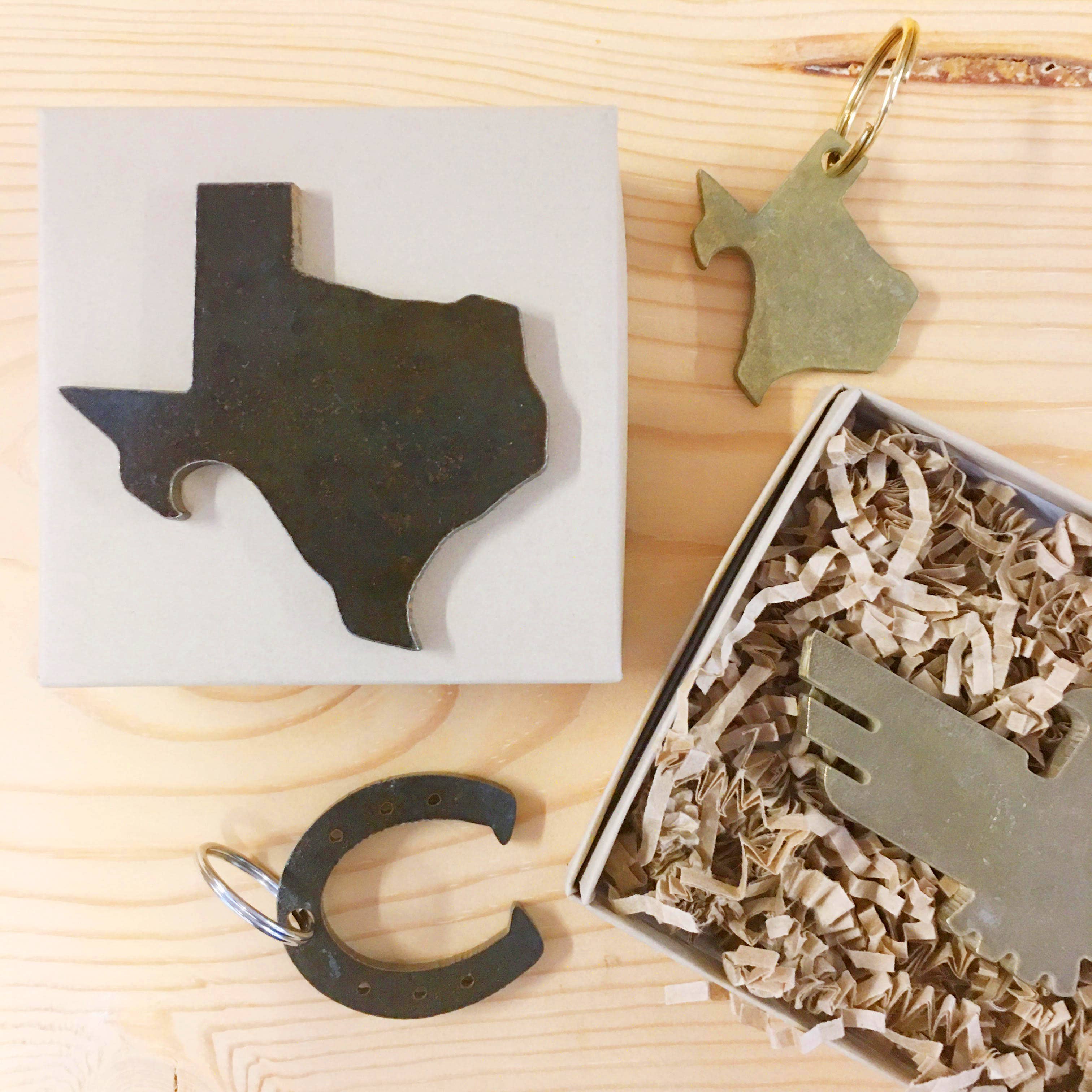 Texas Bottle Opener / Brass or Steel Statement Bar Piece