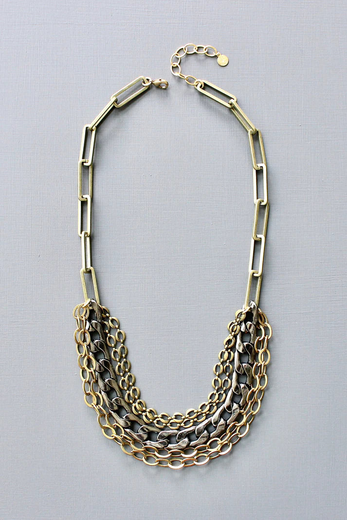 Multi Strand Metal Necklace