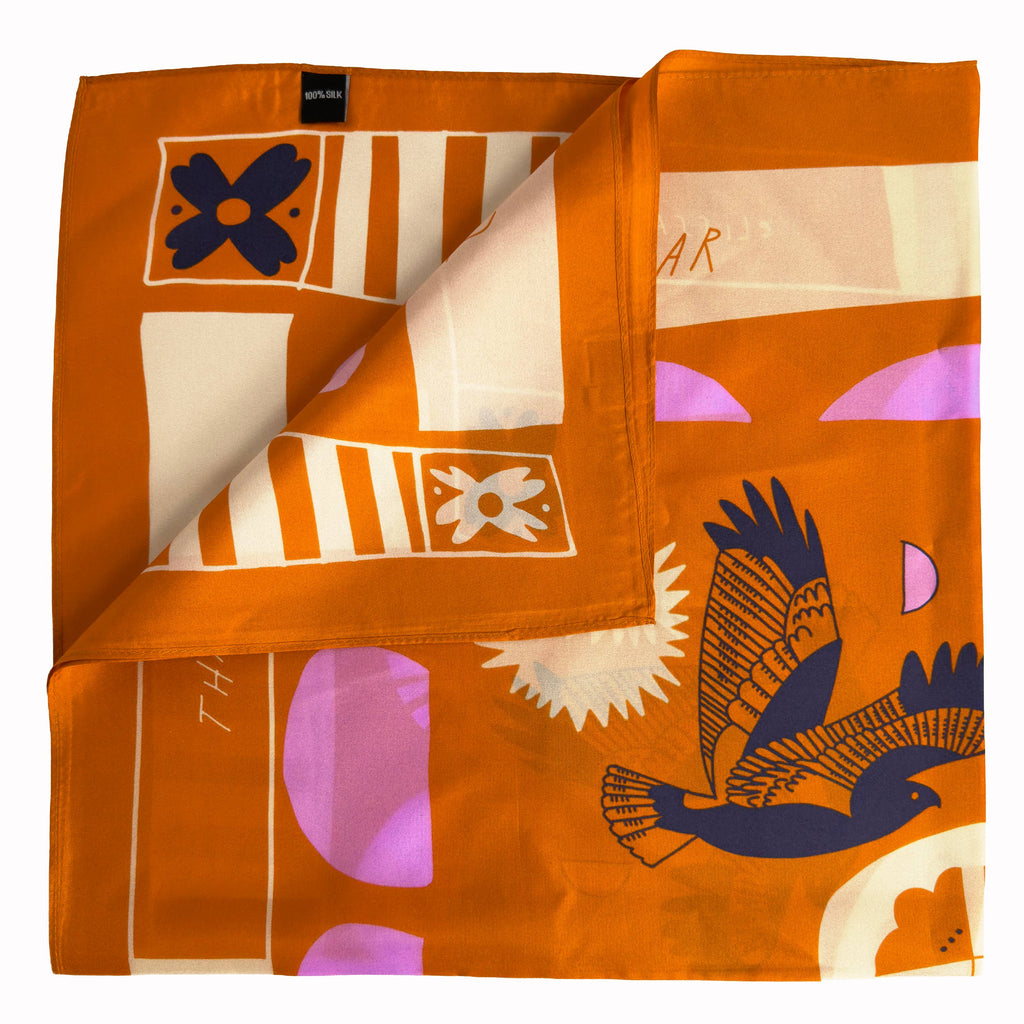 Soar & Sing Scarf | Silk Habotai Scarf | Women's Bandana