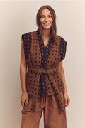 Vest-Quilted Tie Waist