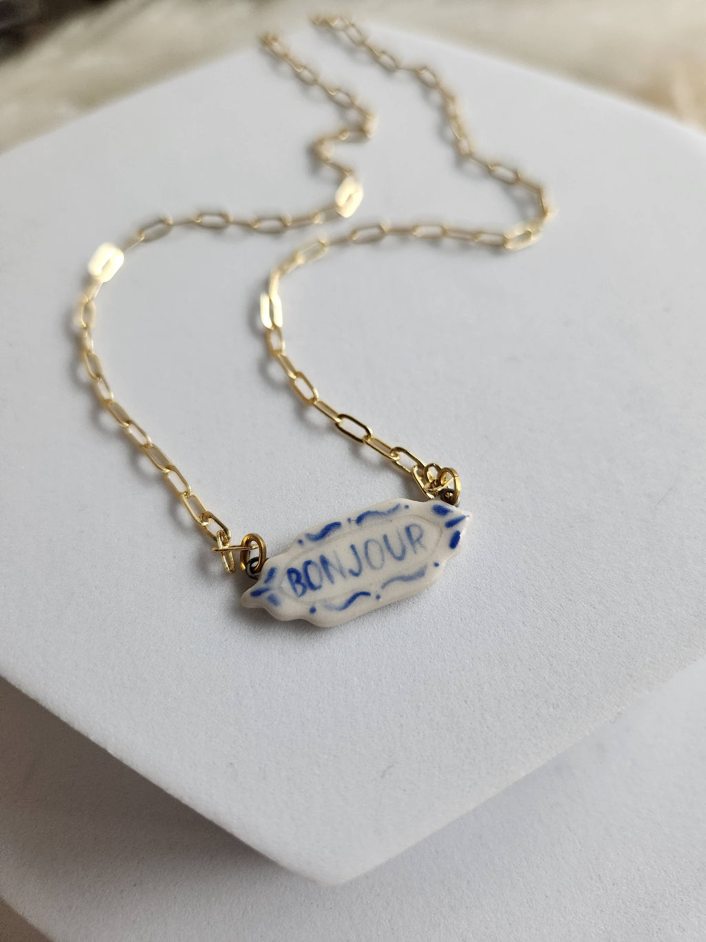 Bonjour Pendant Necklace