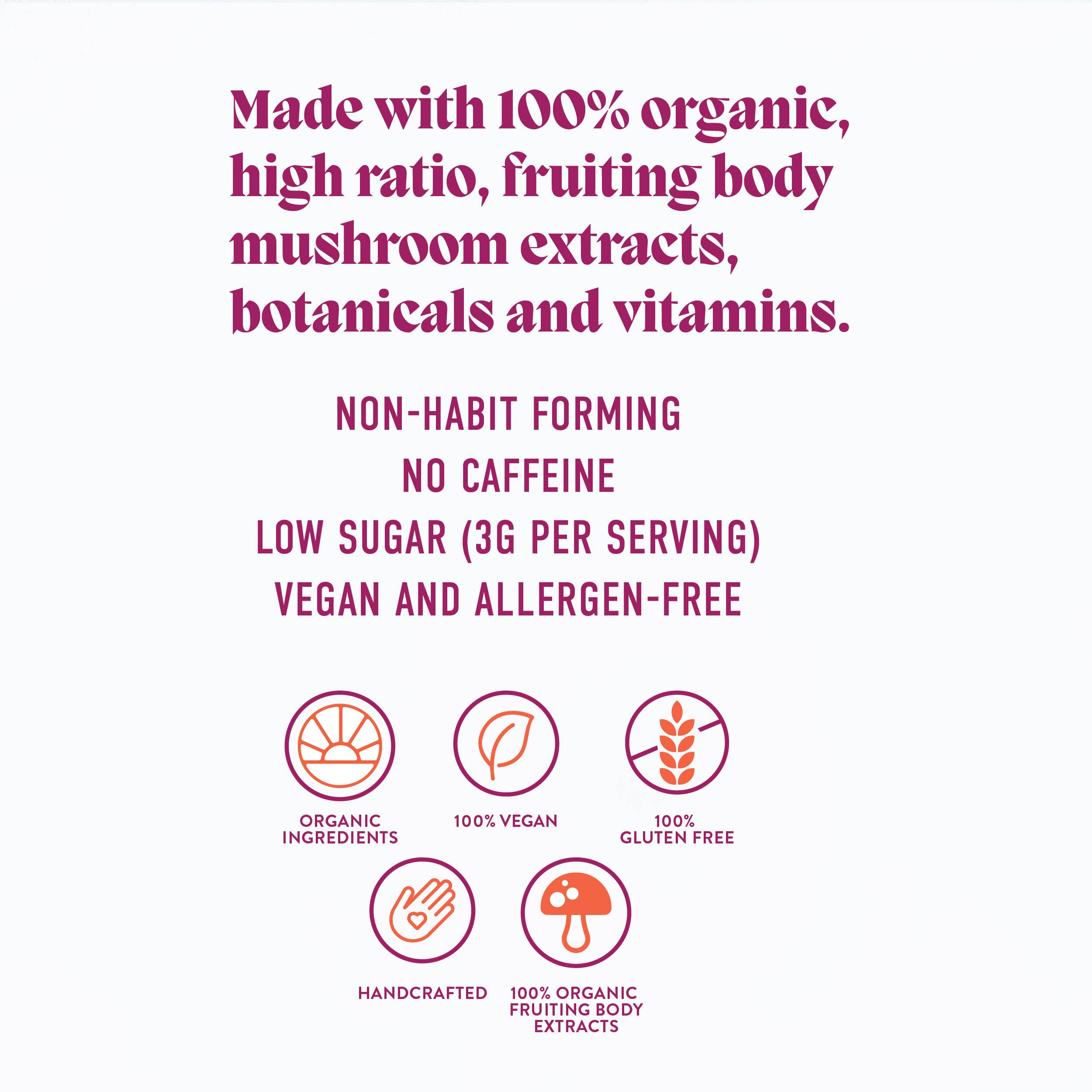 Motivate Mushroom Gummies (30) / Vegan Supplement / Energy