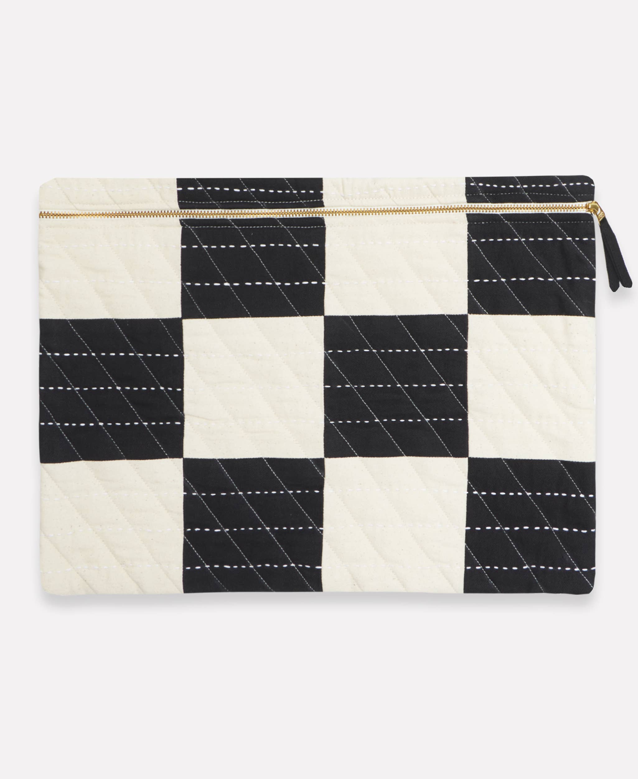 Checkered Laptop Sleeve - Charcoal