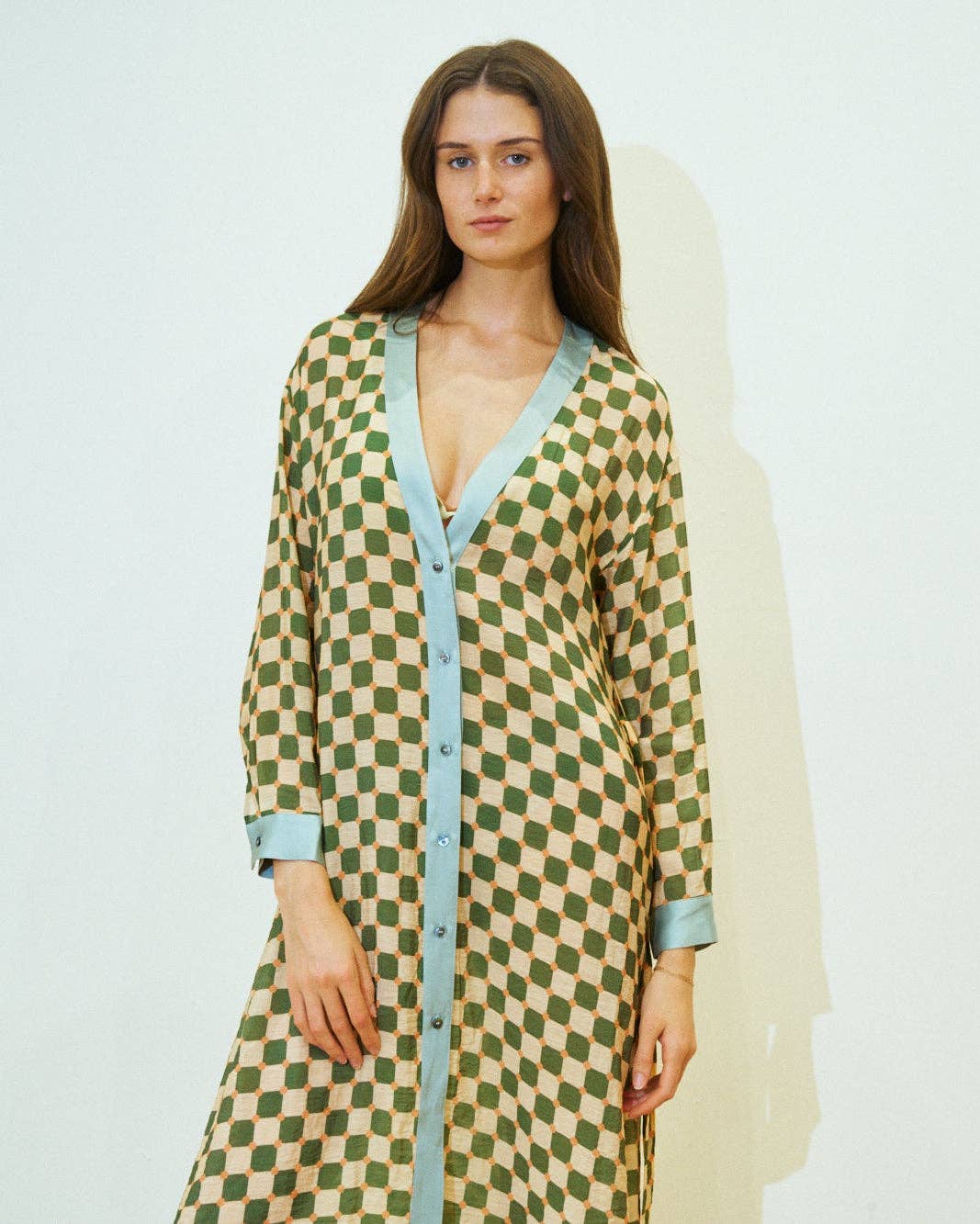 Dress - Kaftan - Chekerboard