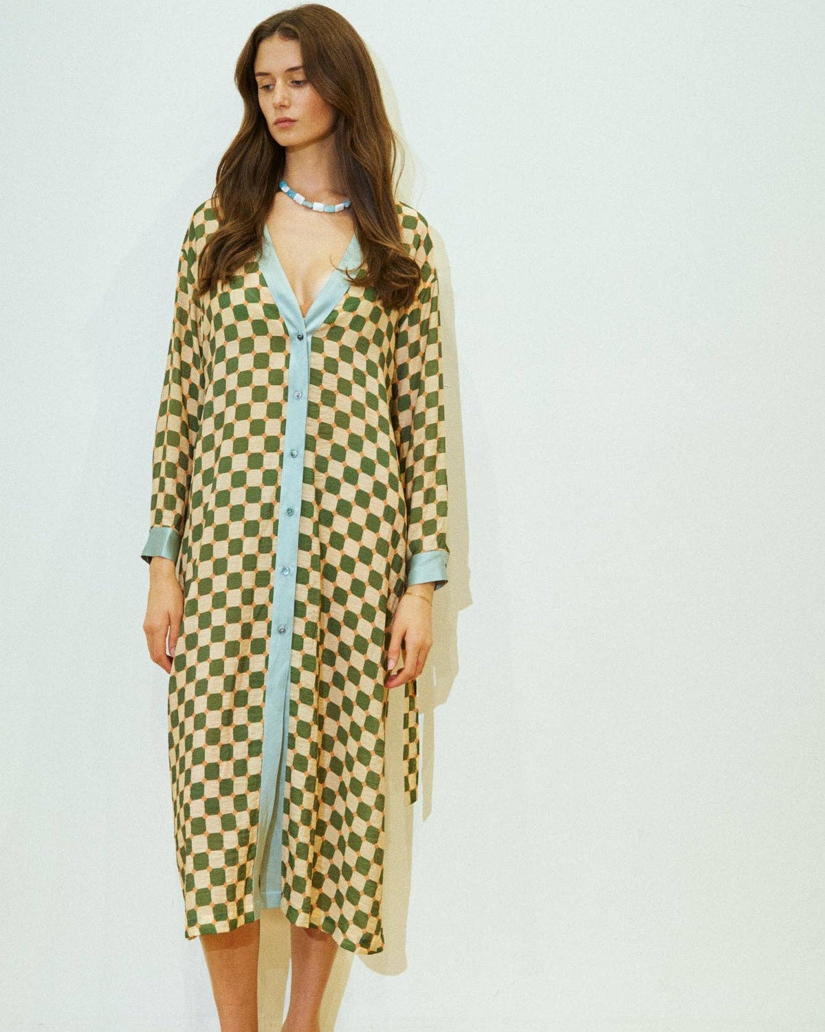 Dress - Kaftan - Chekerboard