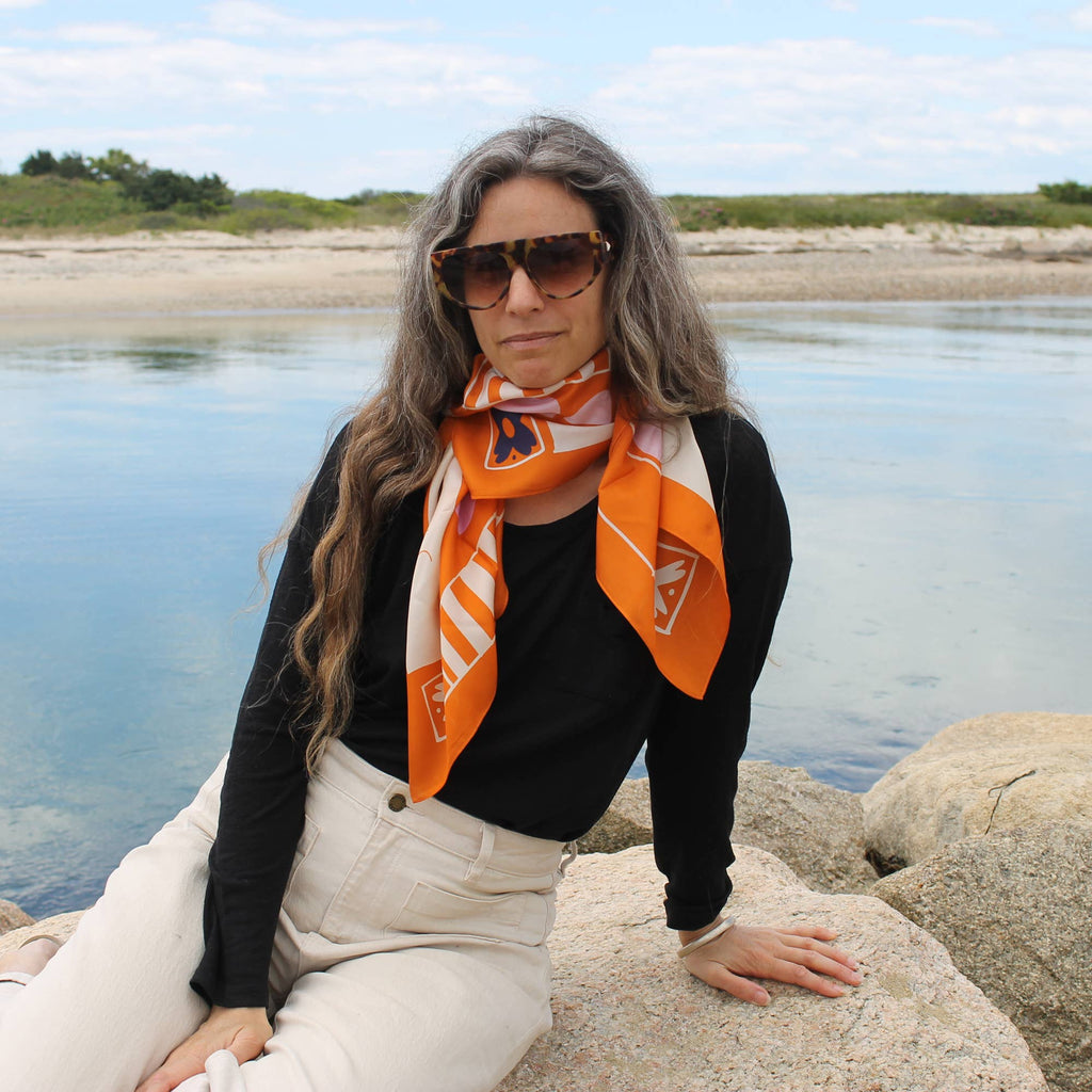 Soar & Sing Scarf | Silk Habotai Scarf | Women's Bandana