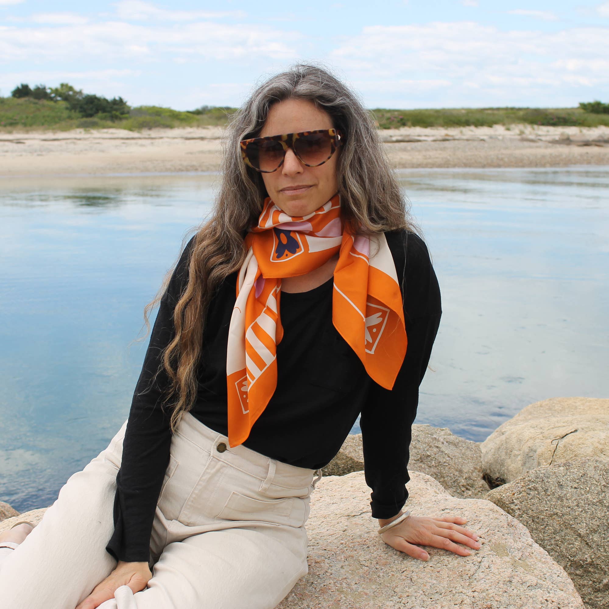 Soar & Sing Scarf | Silk Habotai Scarf | Women's Bandana