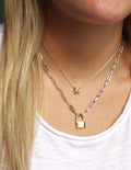 Necklace - Two Tone Padlock