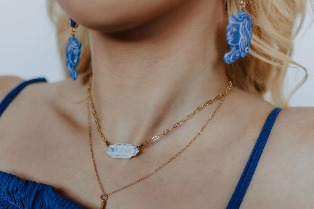 Bonjour Pendant Necklace
