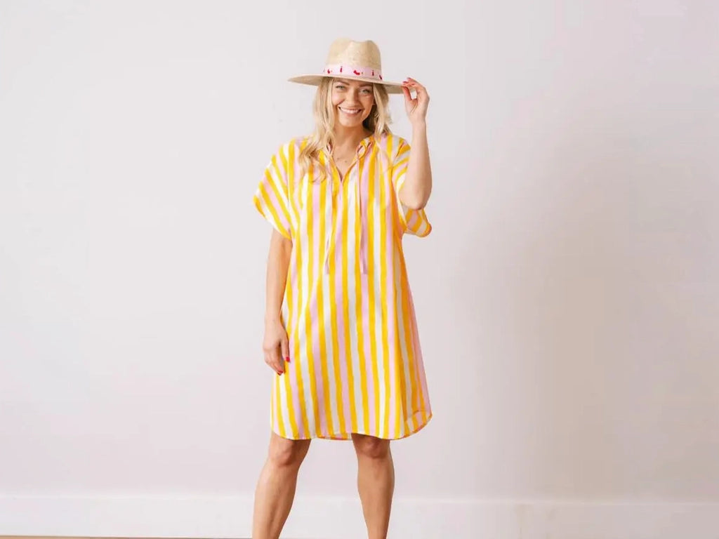 Dress - Sunkissed Cove Striped Cover Up